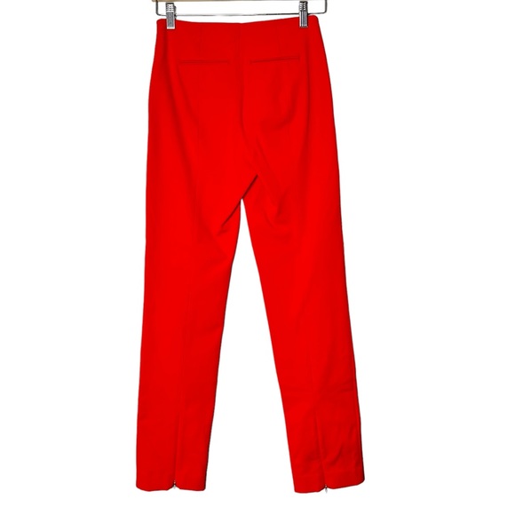 The Script Marcella Luxurious High Waisted Red Ankle Zipper Pants - Picture 6 of 11